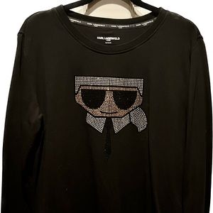 Karl Lagerfeld rhinestone sweatshirt
